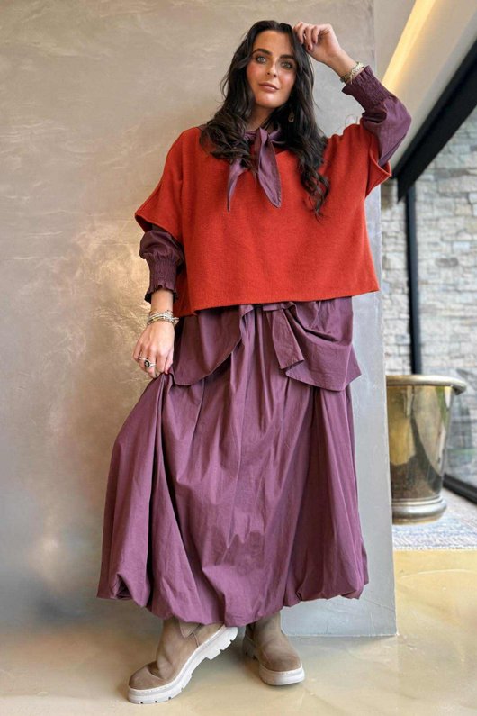 Paloma Neckerchief Blouse Damson