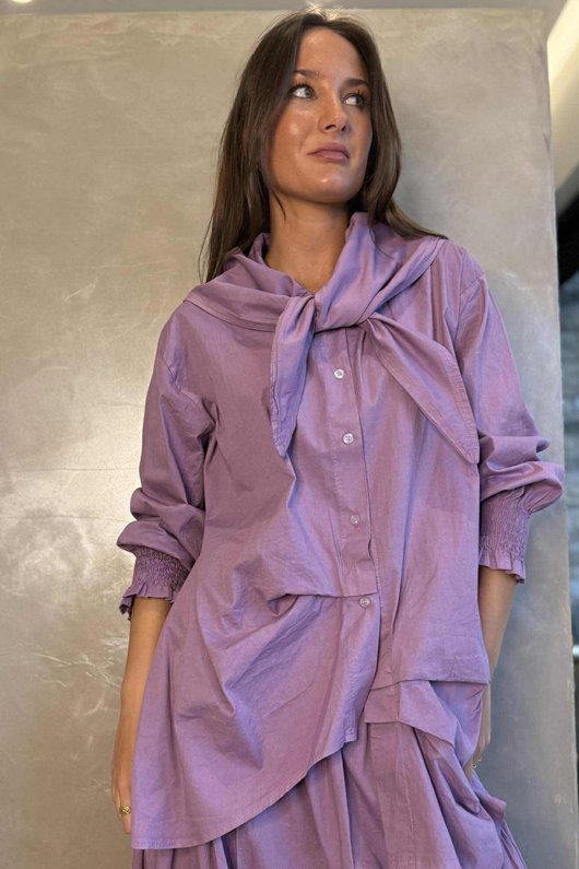 Paloma Neckerchief Blouse Dewberry