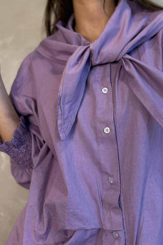 Paloma Neckerchief Blouse Dewberry