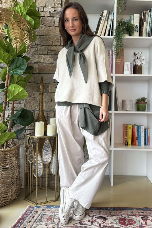 Paloma Hitch Neckerchief Blouse Khaki - 