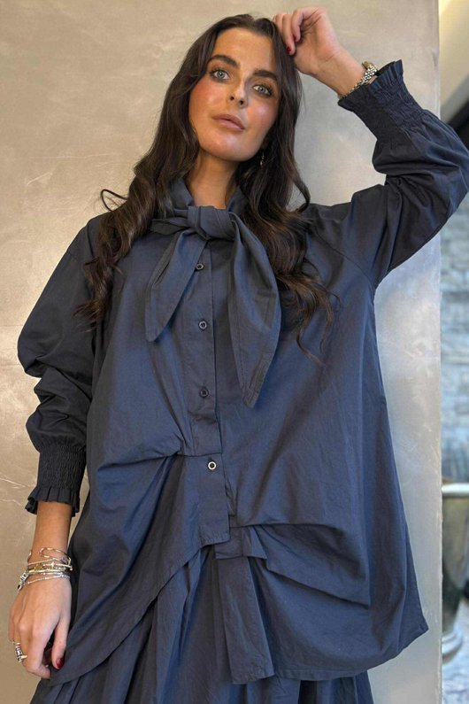 Paloma Neckerchief Blouse Navy