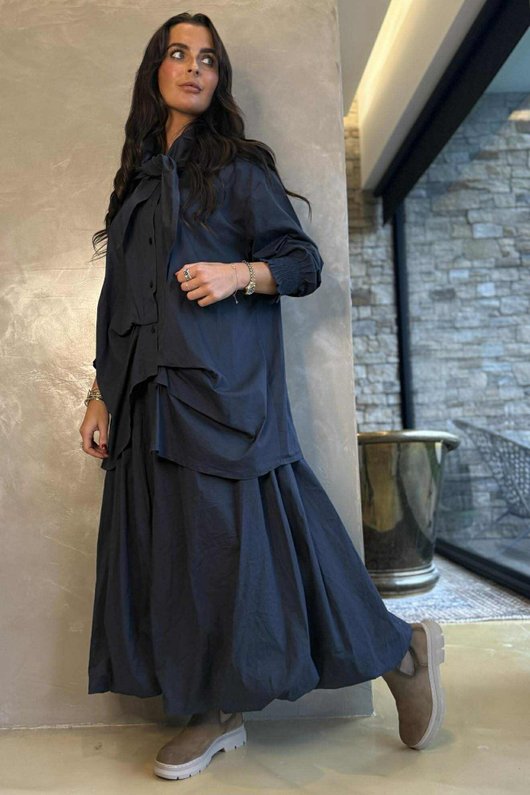 Paloma Neckerchief Blouse Navy