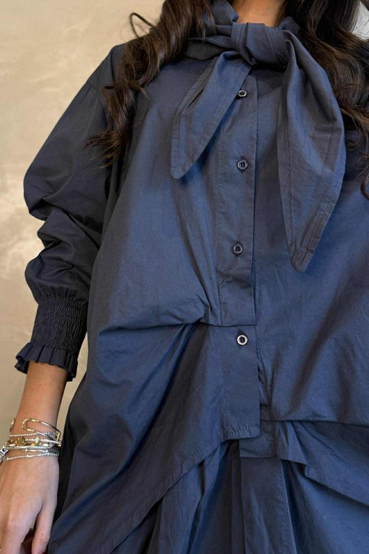 Paloma Neckerchief Blouse Navy