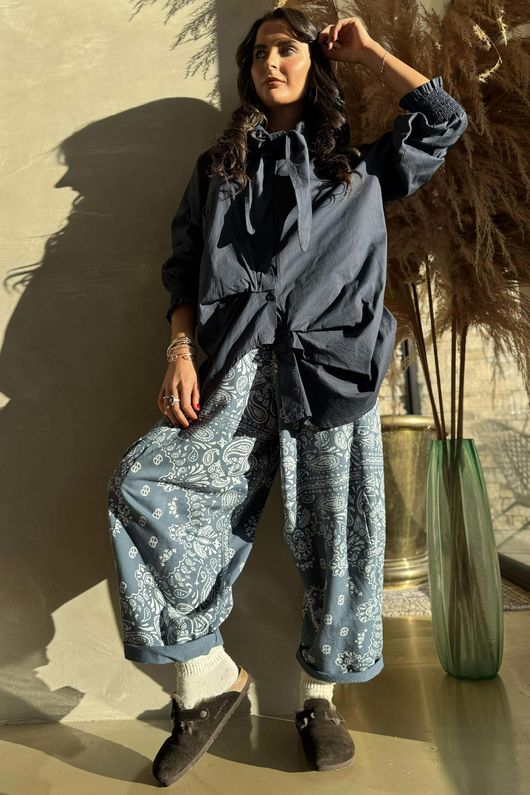 Paloma Hitch Neckerchief Blouse Navy