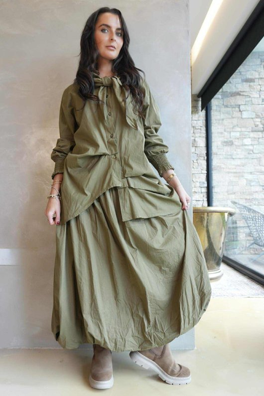 Paloma Neckerchief Blouse Olive