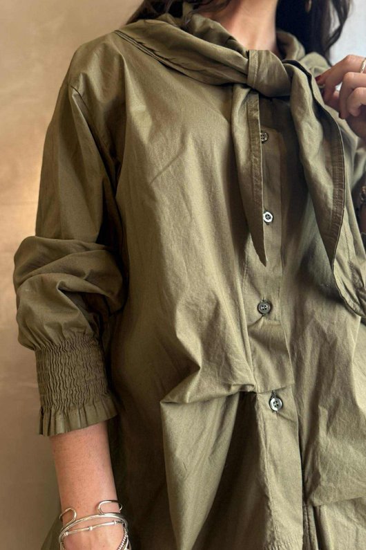 Paloma Neckerchief Blouse Olive