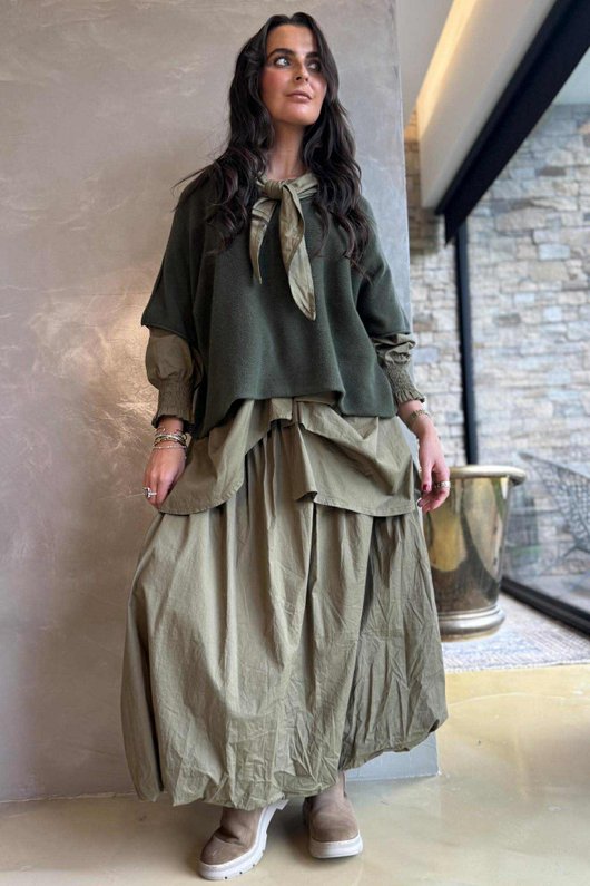 Paloma Neckerchief Blouse Olive