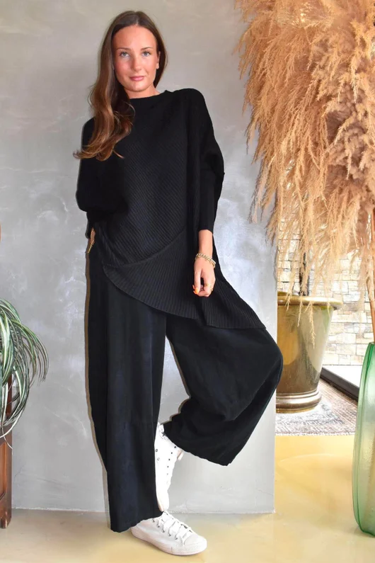 Paloma Oversized Grunge Knit Black 