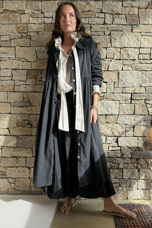 Paloma Peter Pan Frock Coat Black