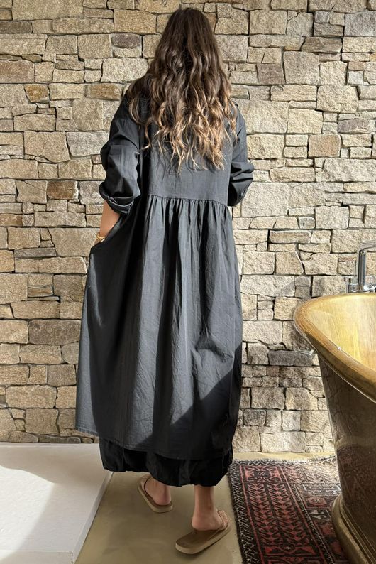 Paloma Peter Pan Frock Coat Black