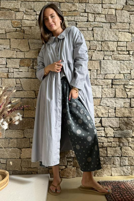 Paloma Peter Pan Frock Coat Cloud Grey