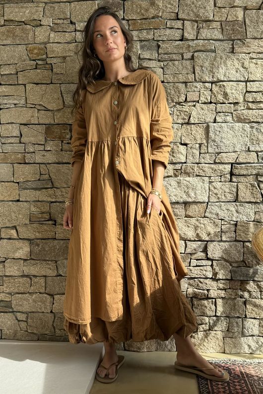 Paloma Peter Pan Frock Coat Hazelnut