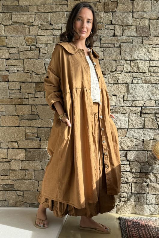 Paloma Peter Pan Frock Coat Hazelnut