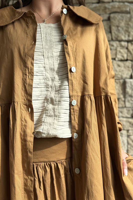 Paloma Peter Pan Frock Coat Hazelnut