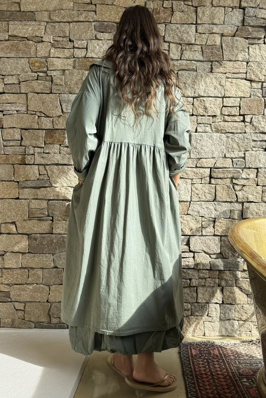 Paloma Peter Pan Frock Coat Khaki