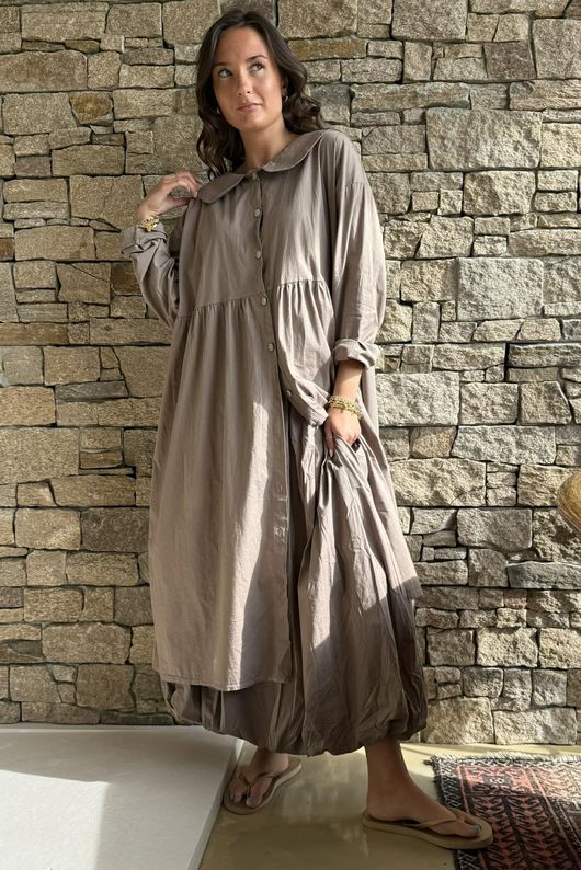 Paloma Peter Pan Frock Coat Mocha