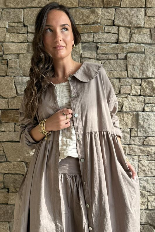 Paloma Peter Pan Frock Coat Mocha
