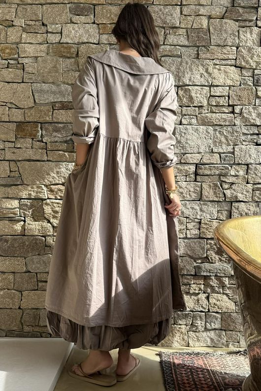 Paloma Peter Pan Frock Coat Mocha