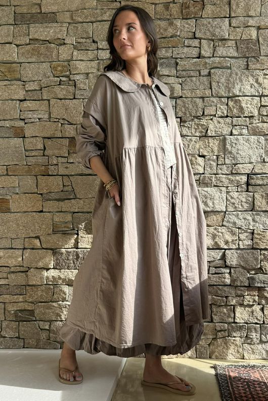 Paloma Peter Pan Frock Coat Mocha