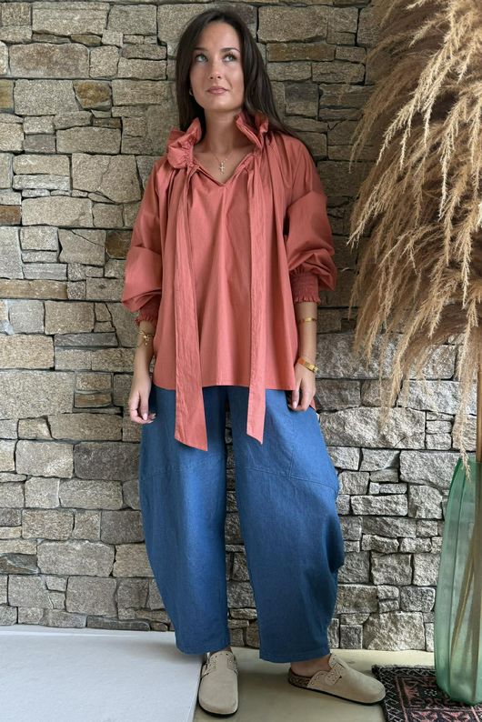 Paloma Poet Blouse Indian Red