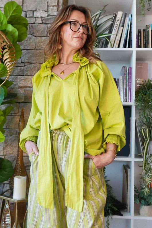 Paloma Poet Blouse Kiwi -