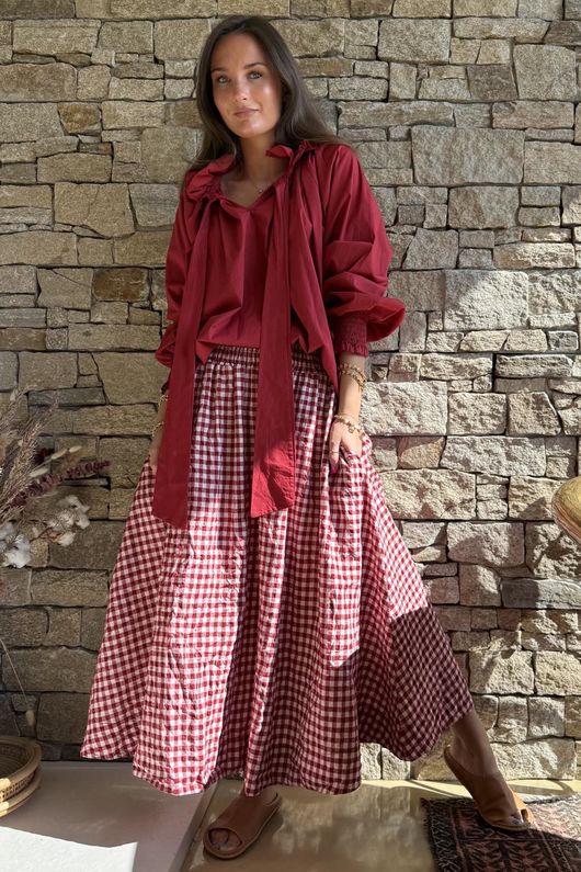 Paloma Poet Blouse Sangria 