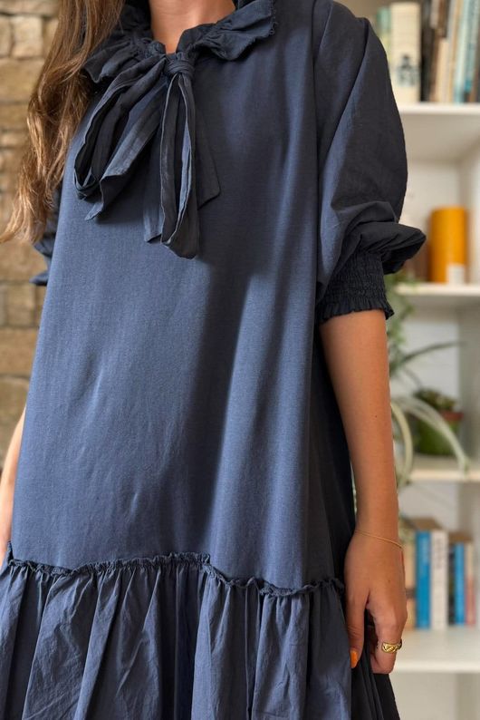 Paloma Tela Bubble Dress Navy