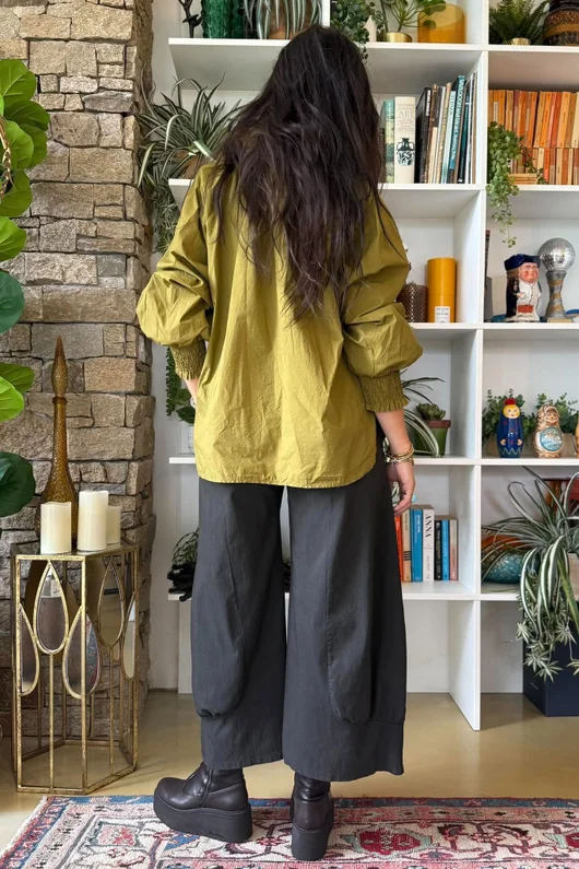 Paloma Tela Poet Blouse Mucky Olive 