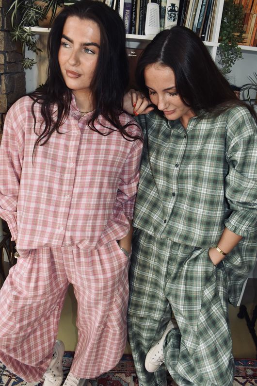 Patrick Plaid Brushed Cotton Edwardian Blouse Meadow