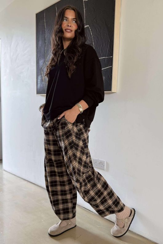 Patrick Plaid Lazy Layer Sweatshirt Black /19=