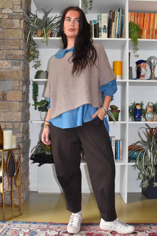 Perfect Denim Peter Pan Blouse Light
