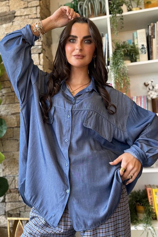 Perfect Chambray Denim Shirt Dark