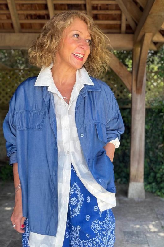 Perfect Chambray Classic Denim Shirt Dark 