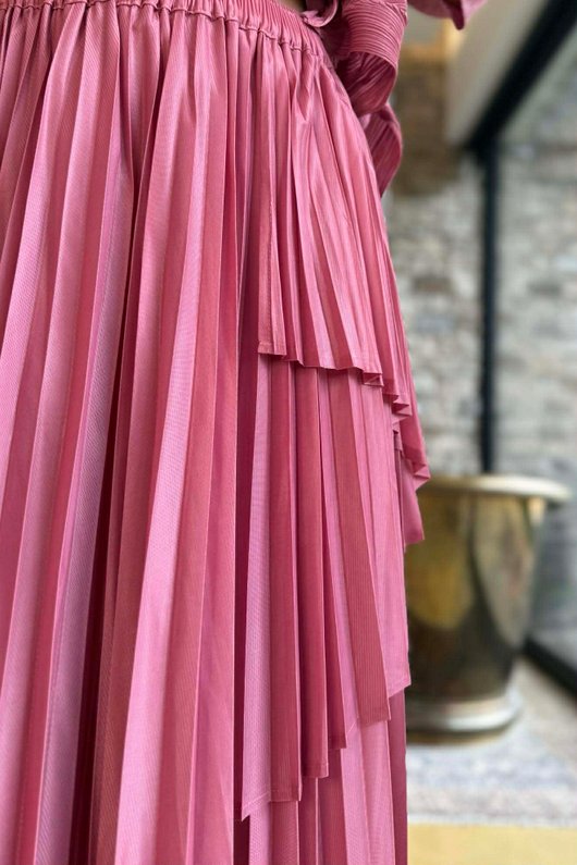 Presley Pleats Top & Skirt Set Dusky Rose /30/30=