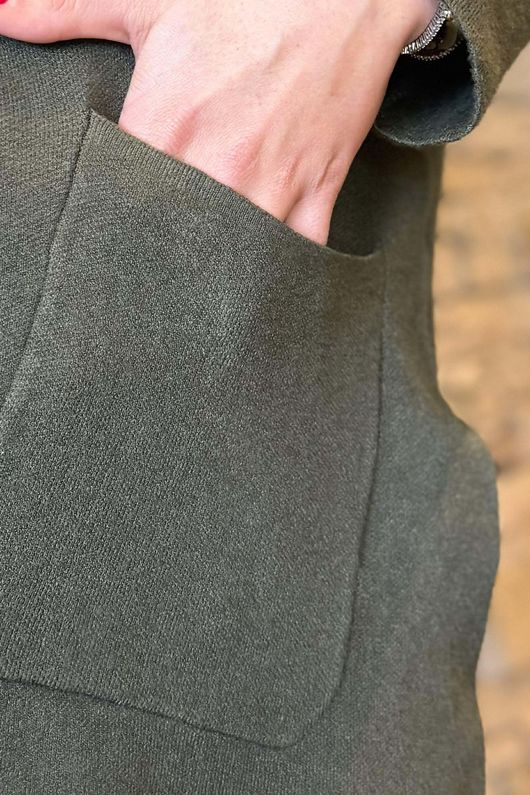 Purdy Roll Neck Luxury Blanket Knit Khaki