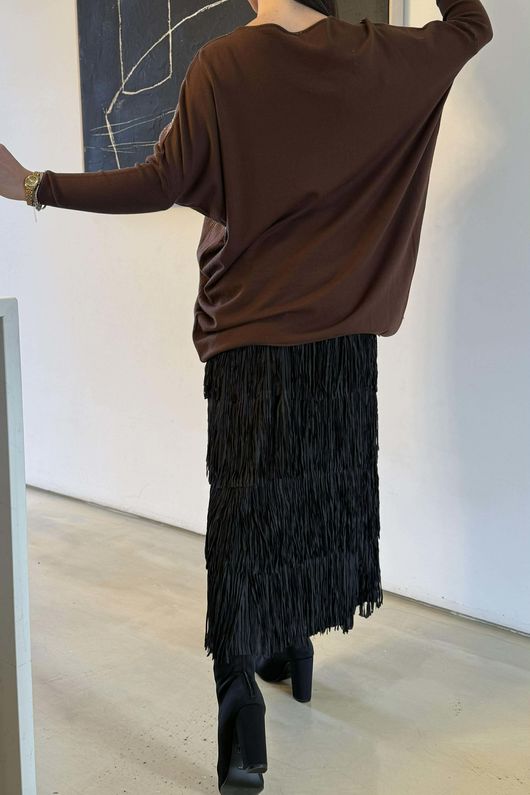 Raining Crystals Knit Chocolate