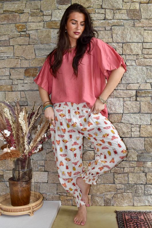 Randles Puff Sleeve Blouse Rhubarb Rose