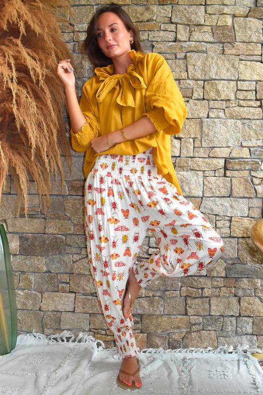 Ren Bugs & Butterflies X Rose Mae Shirring Cuff Pant