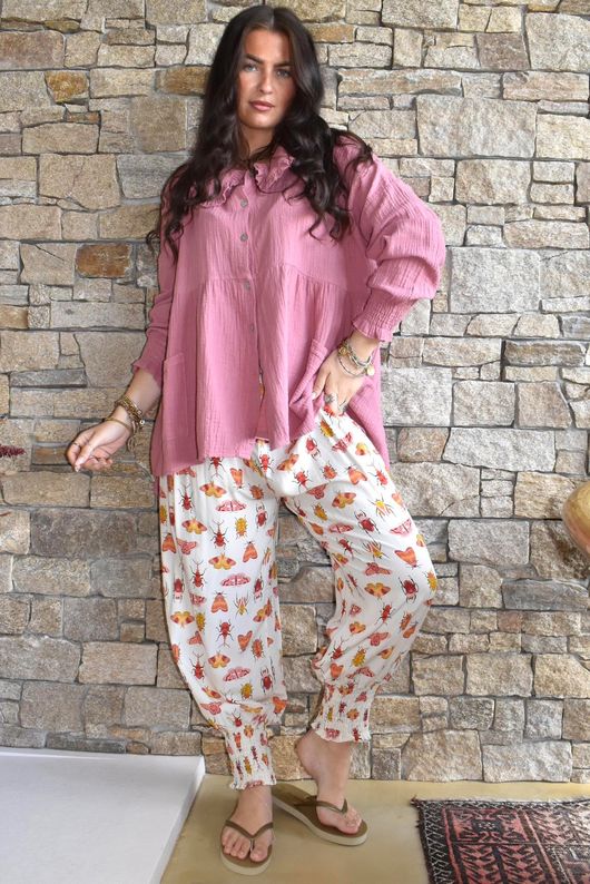 Ren Bugs & Butterflies X Rose Mae Shirring Cuff Pant