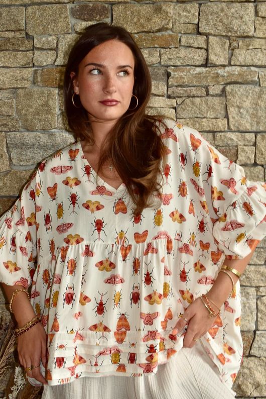 Ren Bugs & Butterflies X Rose Mae Smock Top