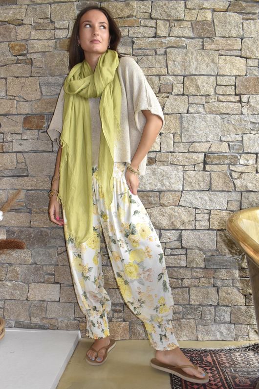 Ren Cabbage Rose Bloomer Pant Morning Sun
