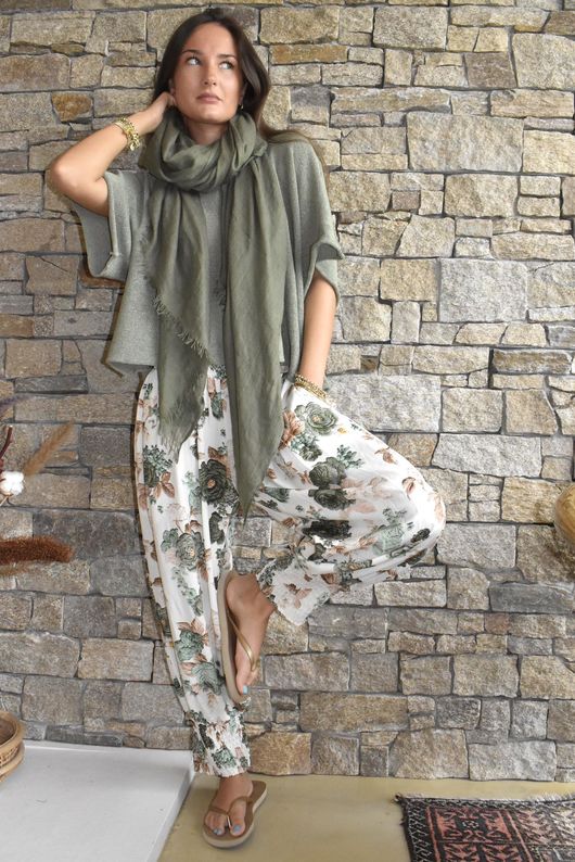 Ren Cabbage Rose Bloomer Pant Moss