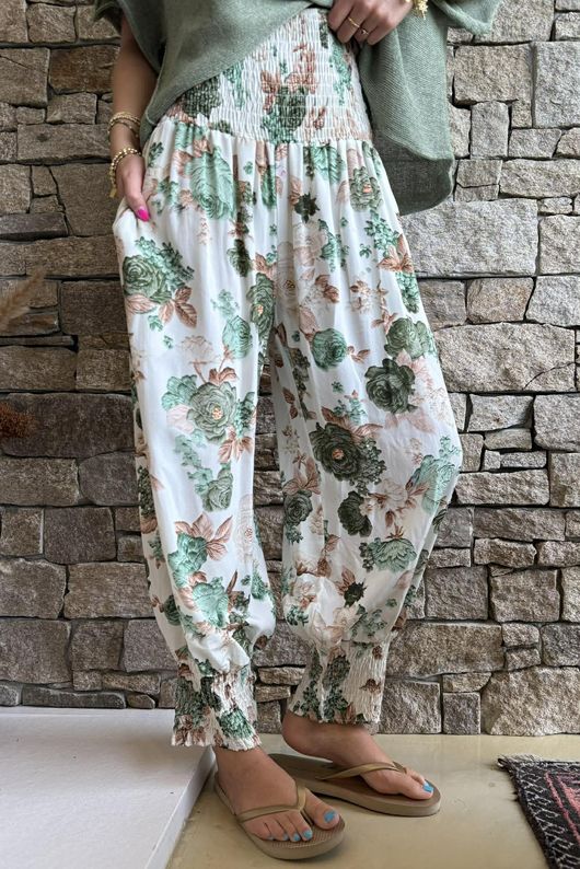 Ren Cabbage Rose Bloomer Pant Moss