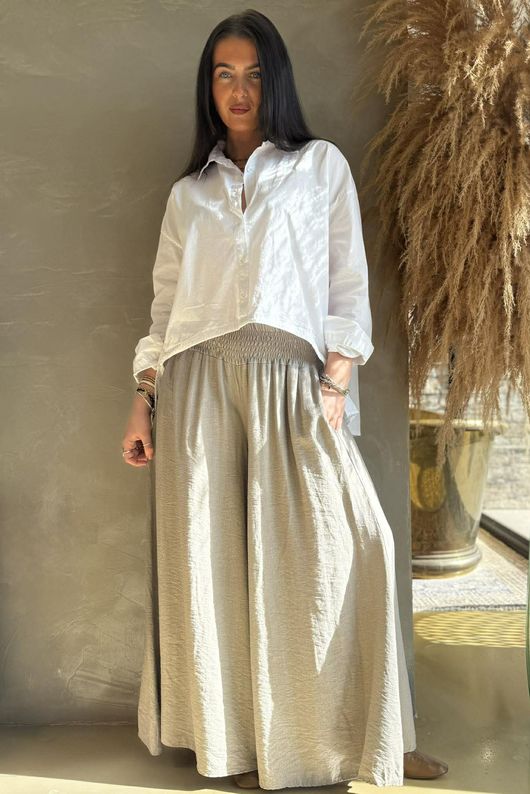 Riviera Palazzo Pant Mocha