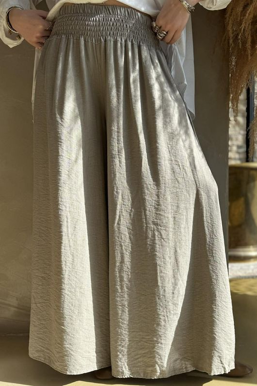 Riviera Palazzo Pant Mocha