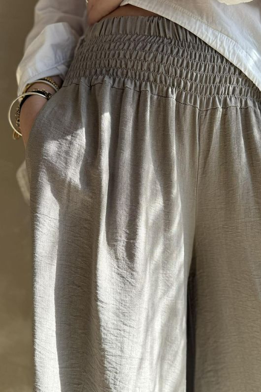 Riviera Palazzo Pant Mocha