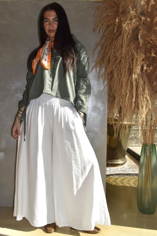 Riviera Palazzo Pant White /9=