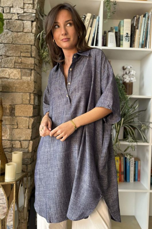 Runa Tunic Dress Denim 