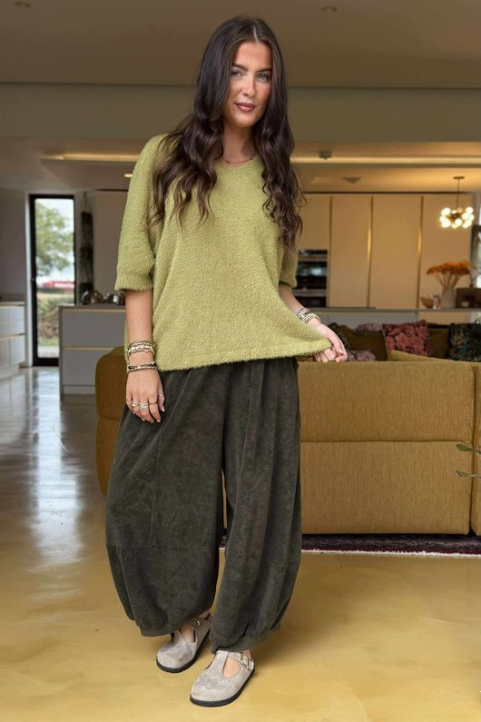 Rupert Relaxed Knit Top Olive