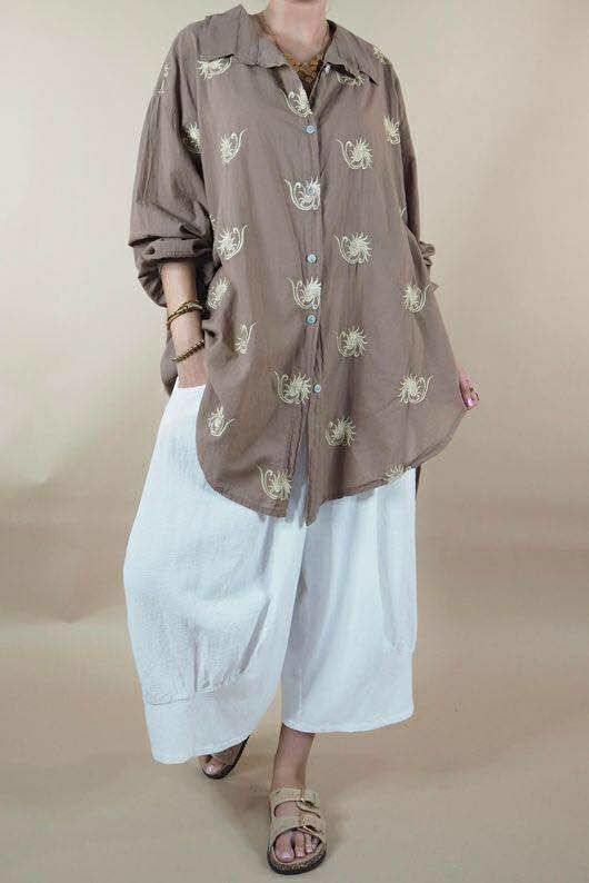Sa Caleta Soleil High Low Shirt Deep Tan /5 =